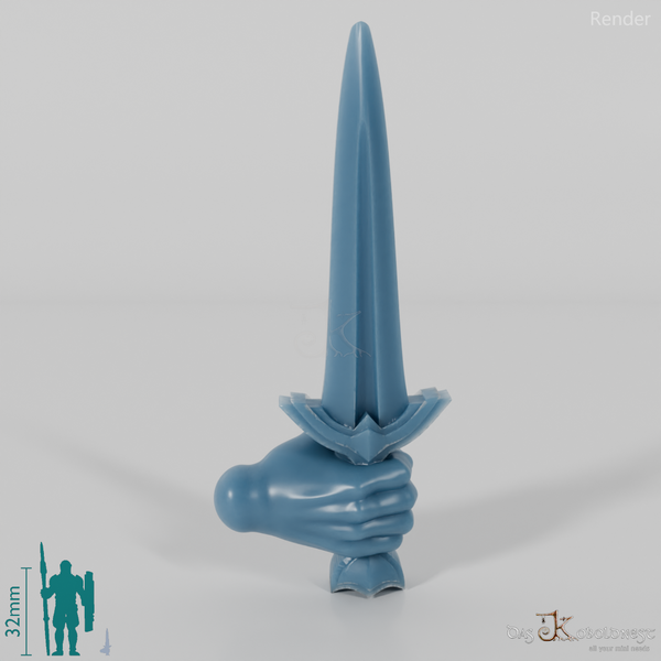 Halfling Dagger B with Hand (Raised)