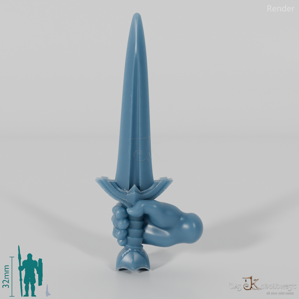 Halfling Dagger B with Hand (Raised)