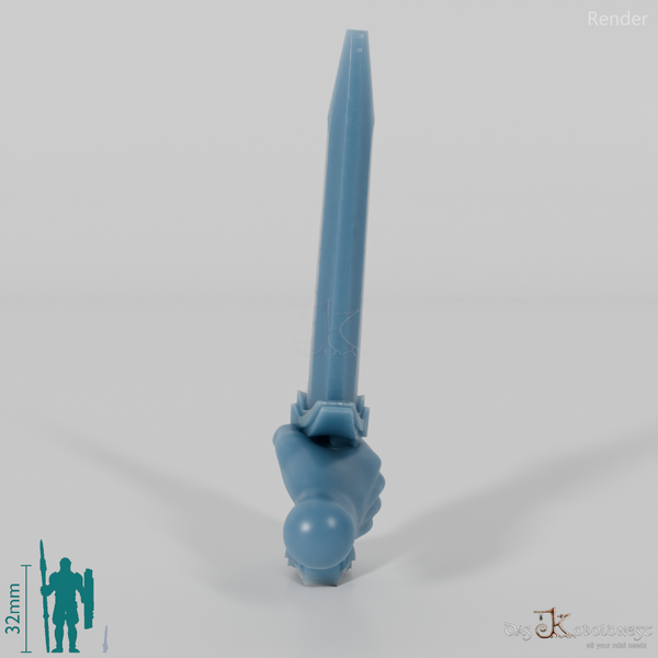 Halfling Dagger B with Hand (Raised)