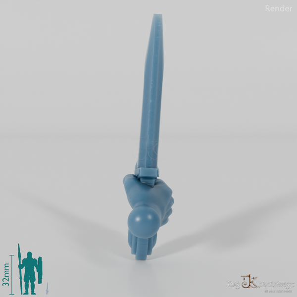 Halfling Dagger C with Hand (Raised)