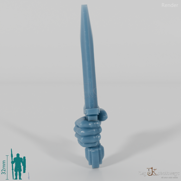 Halfling Dagger C with Hand (Raised)