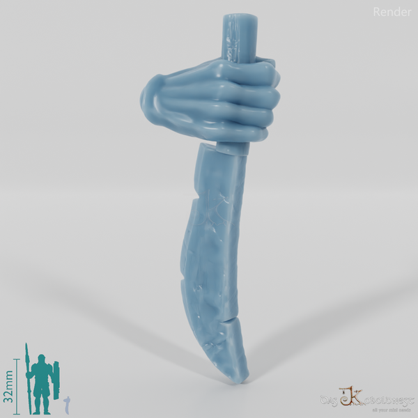 Orc dagger D with hand (blade below)