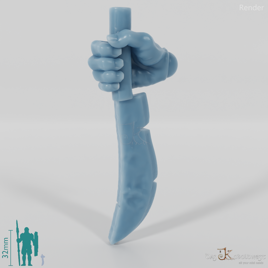 Orc dagger D with hand (blade below)