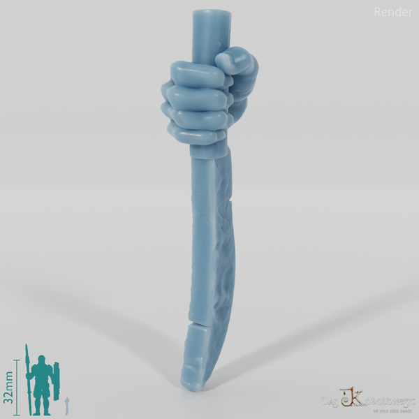 Orc dagger D with hand (blade below)
