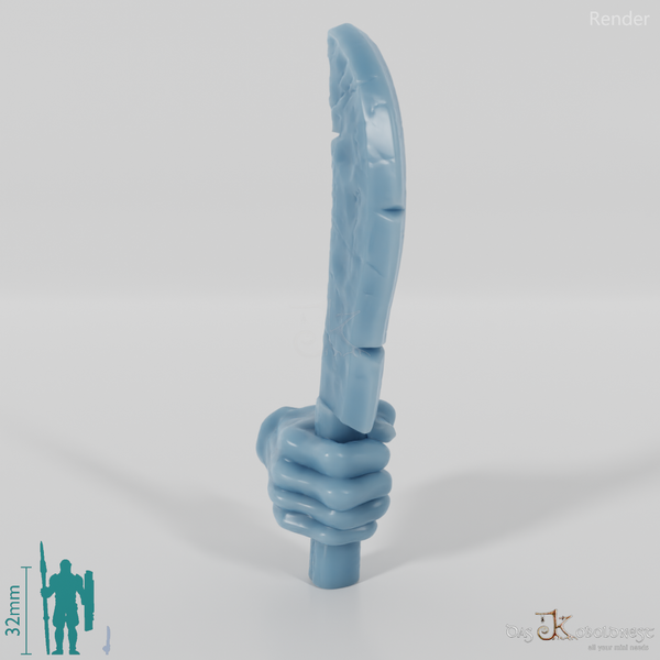 Ork-Dolch D mit Hand (Klinge oben)