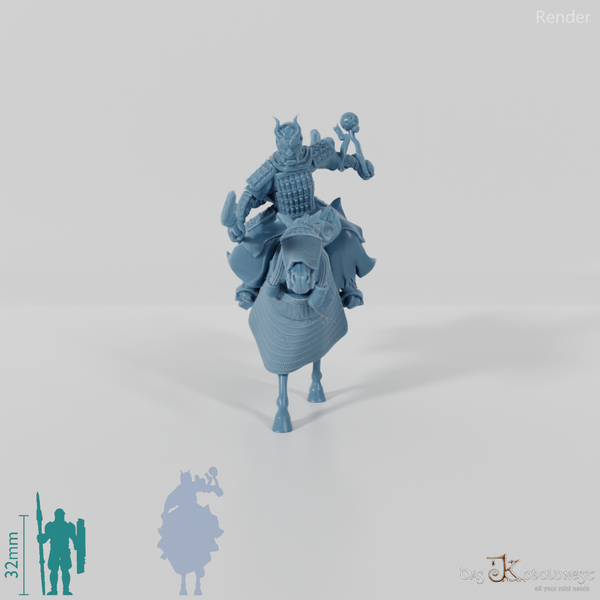 Düsterer Alchemist auf Pferd