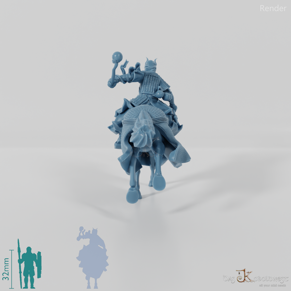 Düsterer Alchemist auf Pferd