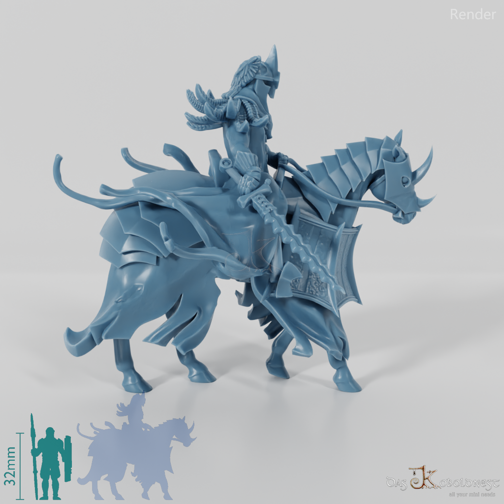 Dark king on horseback