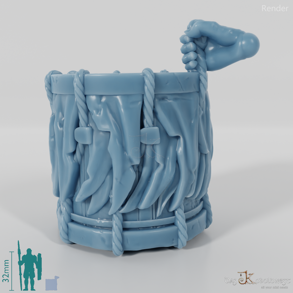 Ghost drum with hand