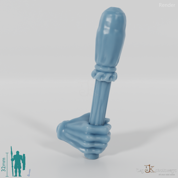 Orc drum mallet with hand