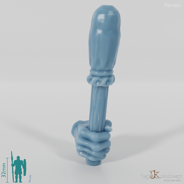 Orc drum mallet with hand