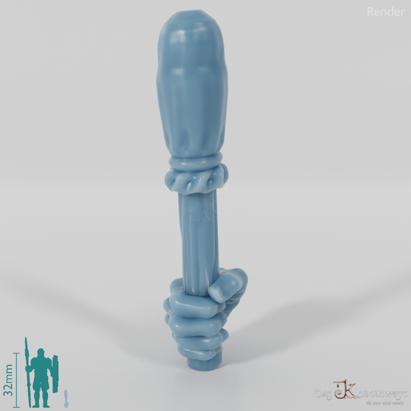 Orc drum mallet with hand