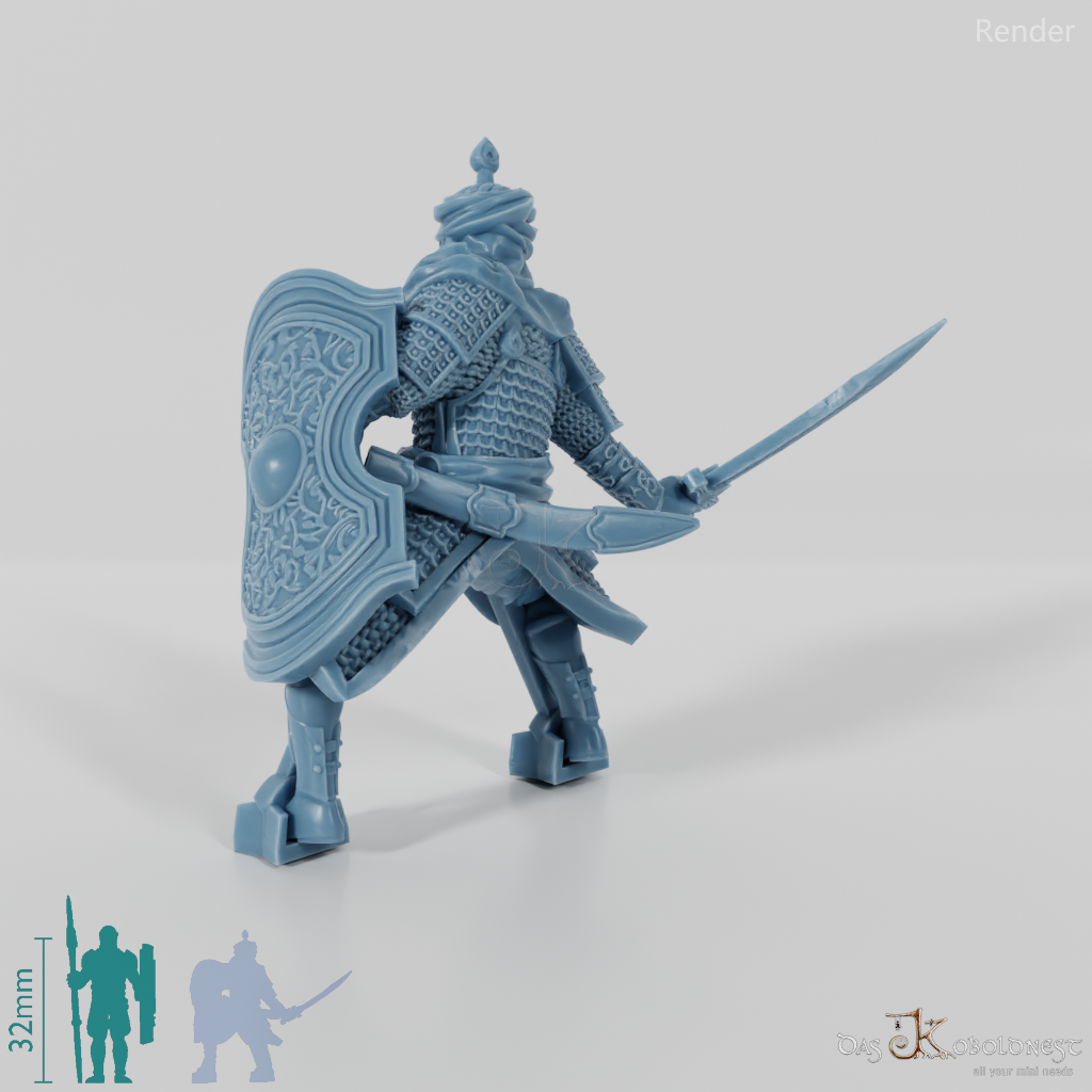 Eastern Man Cataphract C - Riding Pose