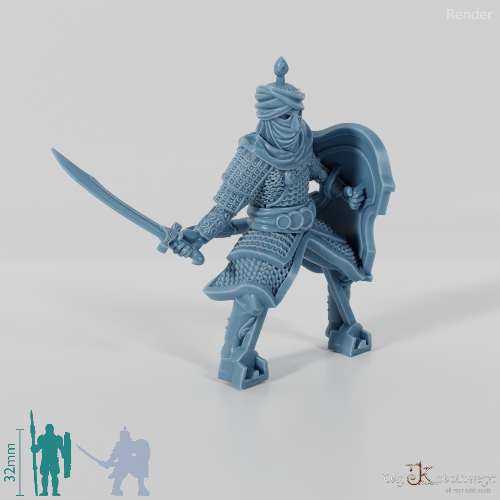 Eastern Man Cataphract C - Riding Pose