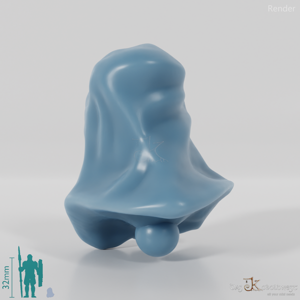 Elf Head - Female A with mask and hood