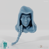 Elf Head - Female B with hood