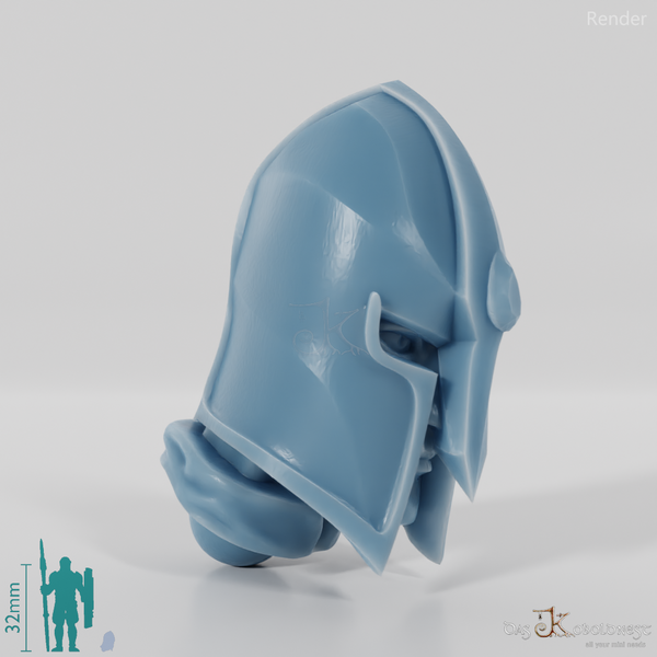 Elf head - male with helmet