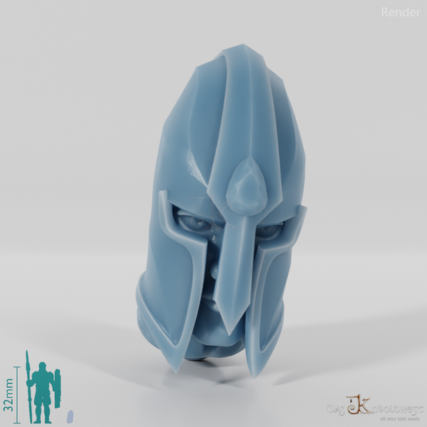 Elf head - male with helmet