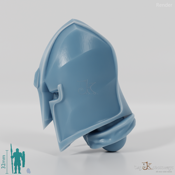 Elf head - male with helmet