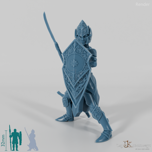 Coastal Elf Guardian A with spear