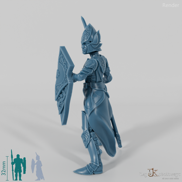 Coastal Elf Guardian A with spear