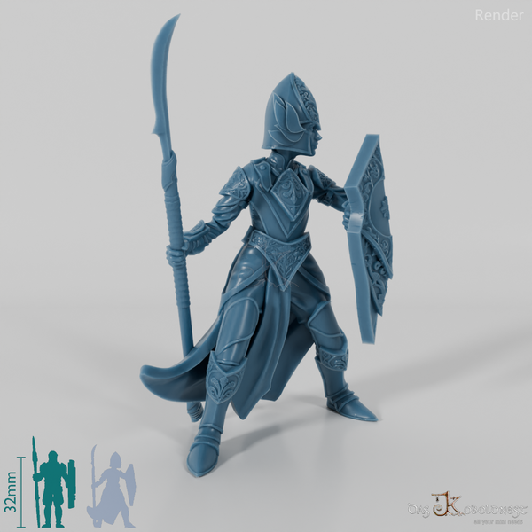 Coastal Elf Guardian A with spear