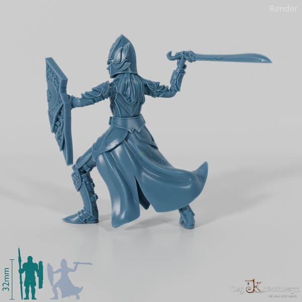 Küstenelfen-Wächterin B mit Schwert