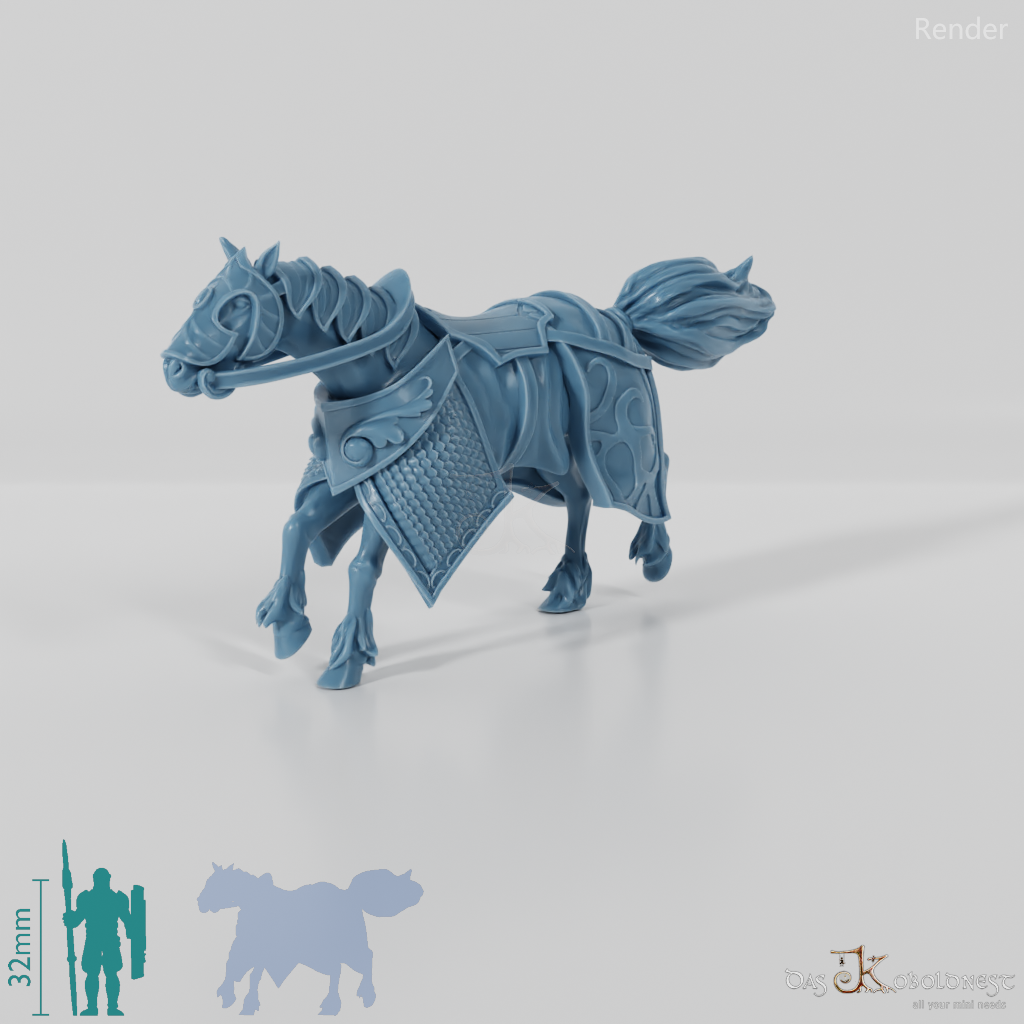 Horse - Elvish warhorse galloping