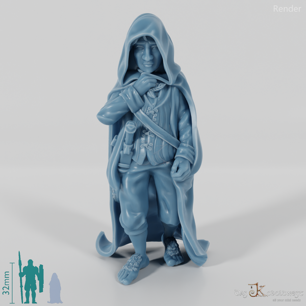 Falco, Halbling-Schatzträger mit Kapuze