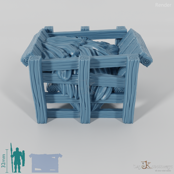 Feeding area - large hay trough