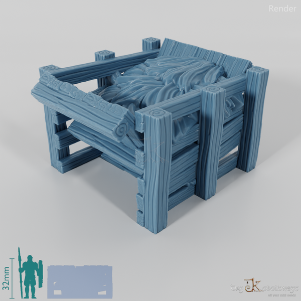 Feeding area - large hay trough