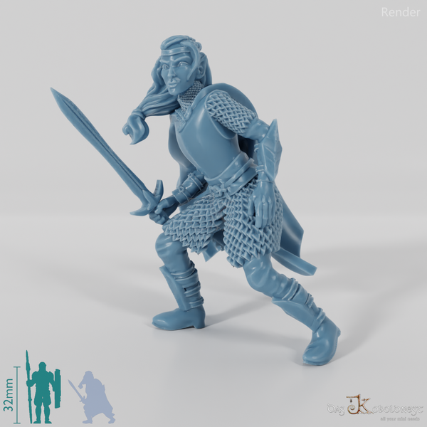 Lightforest fighter with sword