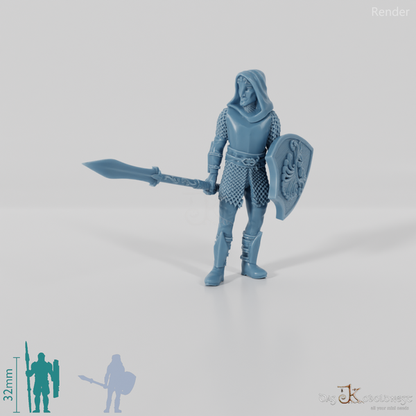 Lightforest fighter with spear