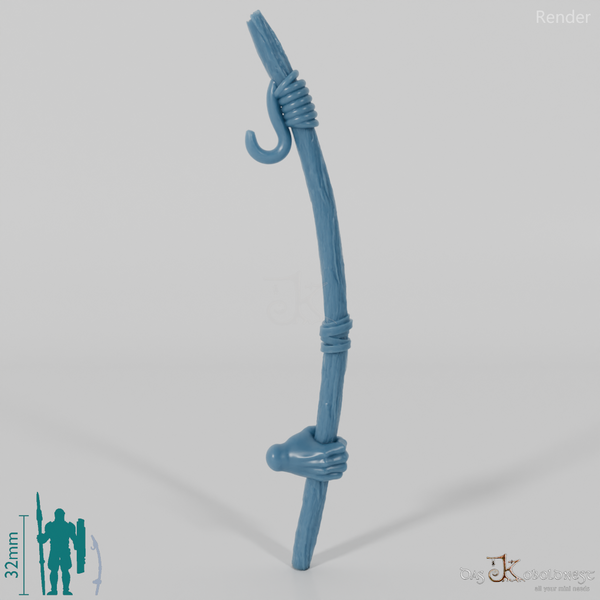 Halfling angel, grasped at the bottom with hand