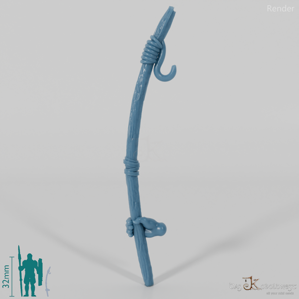 Halfling angel, grasped at the bottom with hand