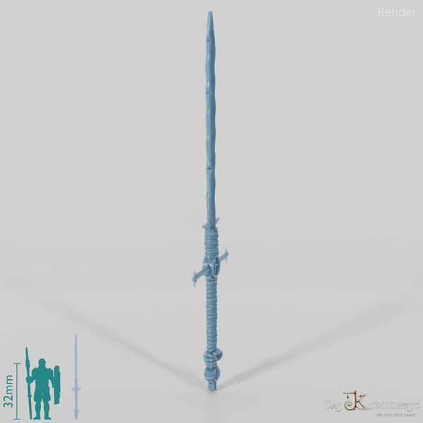 Ghost Flamberge, gripped by hand at the back