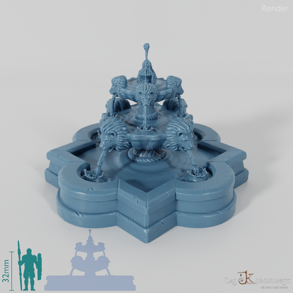 Ornamental Fountain - The Lion Fountain (Bubbling)