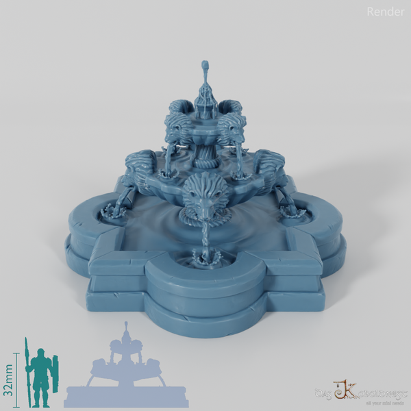 Ornamental Fountain - The Lion Fountain (Bubbling)