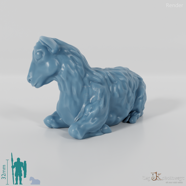 Ziege - Liegendes Zicklein