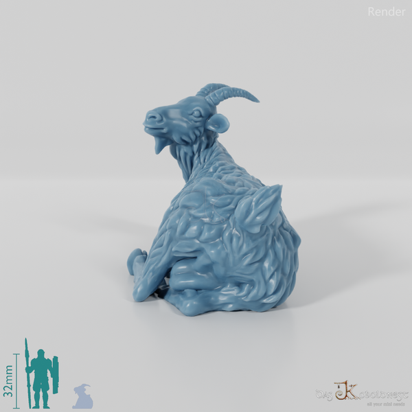 Ziege - Liegende Ziege