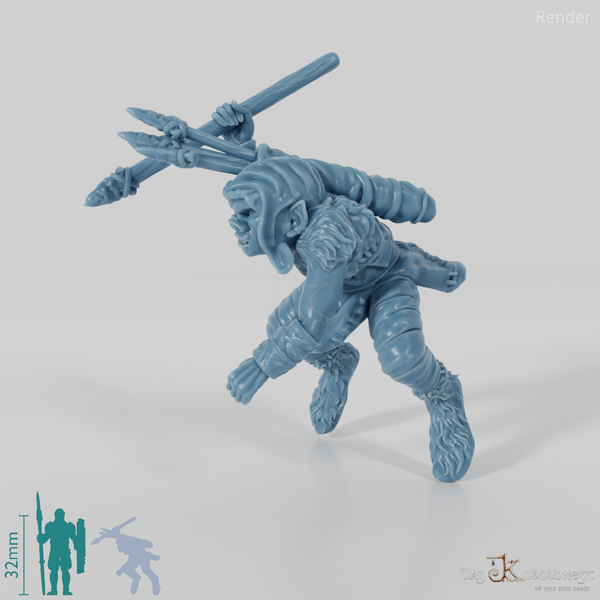 Goblin warg rider with spear
