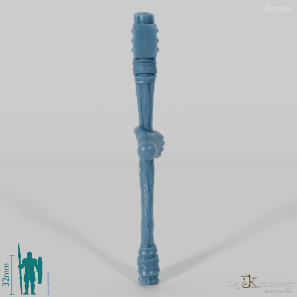 Halfling battle ax with hand