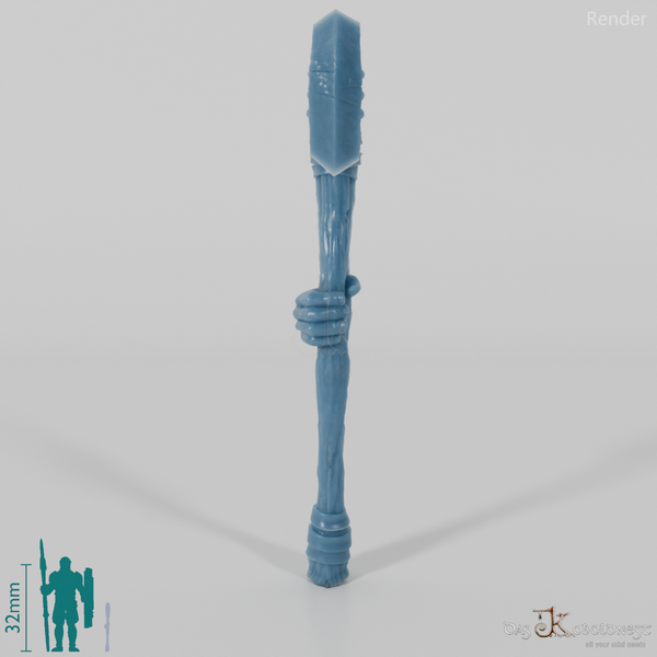 Halfling battle ax with hand