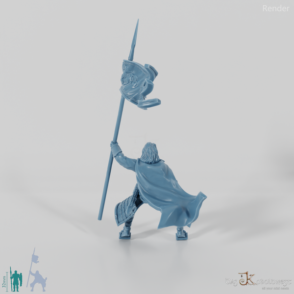 Gumann, standard bearer of the horse lords (mounted)
