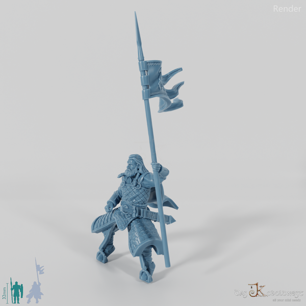 Gumann, standard bearer of the horse lords (mounted)