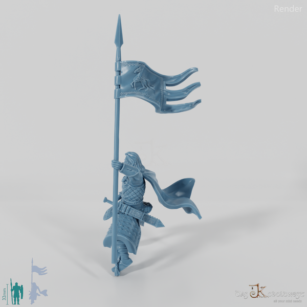 Gumann, standard bearer of the horse lords (mounted)