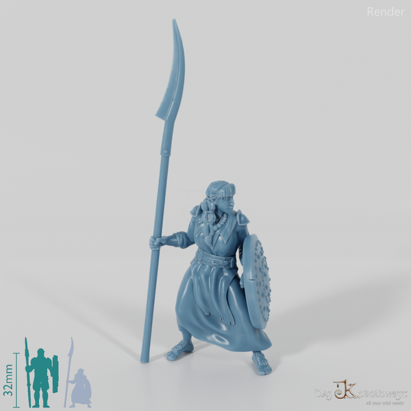 Halbling-Miliz Speerkämpferin