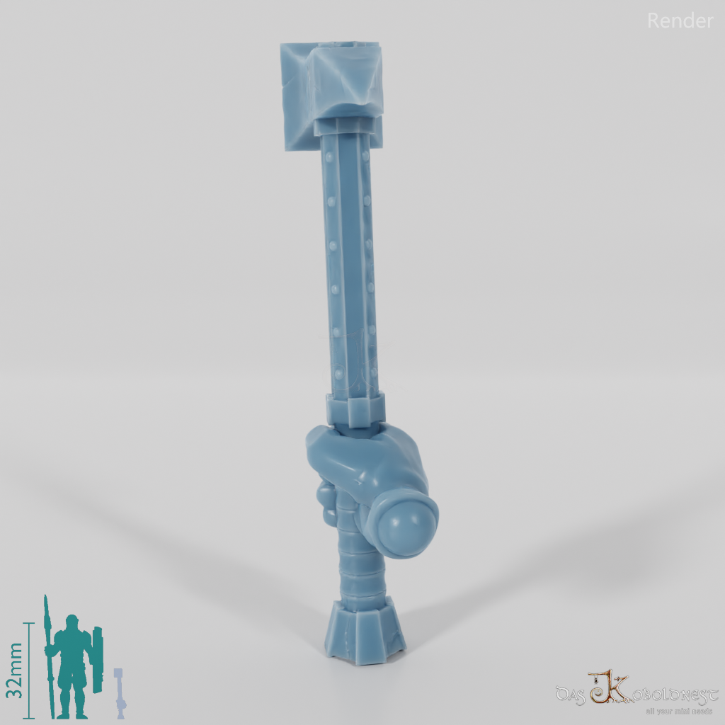 Dwarven hammer A with hand