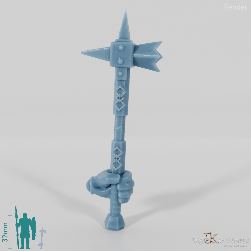 Dwarven hammer B with hand