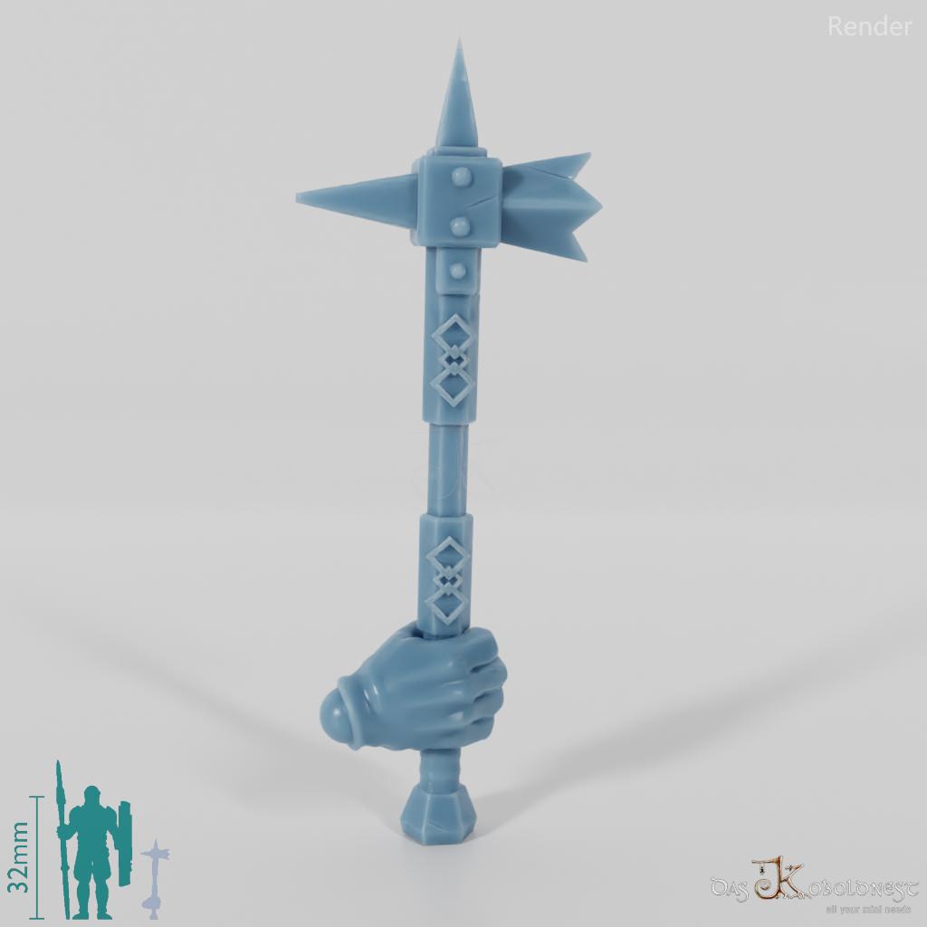 Dwarven hammer B with hand